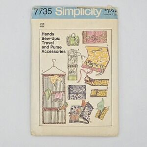 1976 Simplicity 7735 Handy Sew-Ups:‎ Travel Purse Accessories sewing pattern
